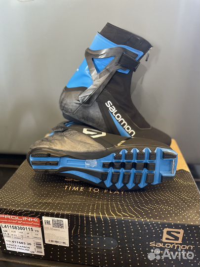 Лыжные ботинки salomon s race carbon skate pro