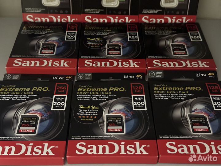Карта памяти SD, MicroSD SanDisk Extreme 128/256