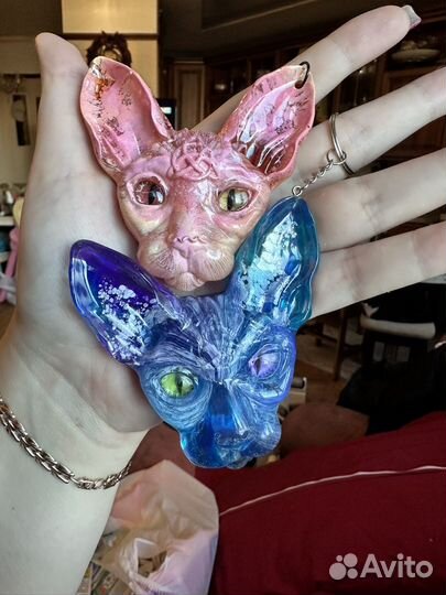Брелки из эпоксидной смолы сфинксы
