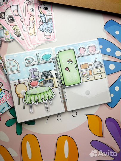 Альбом на липучках Зефирный домик для Единорожки