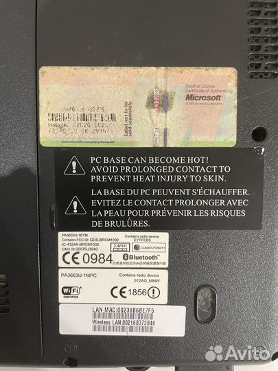 Ноутбук Toshiba satellite U400-17X