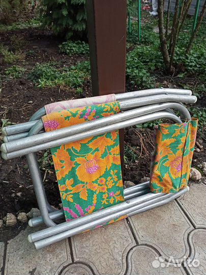 Стул складной туристический со спинкой бу