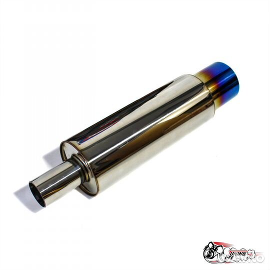 Глушитель HKS style тихий бас вход 51 и 63мм