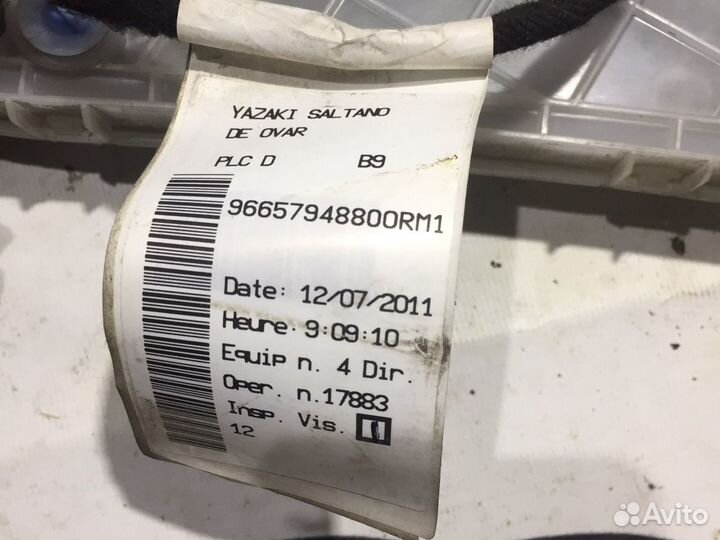 Проводка, сдвижной двери citroen berlingo б9