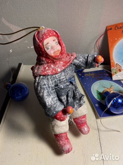 Ватные елочные игрушки