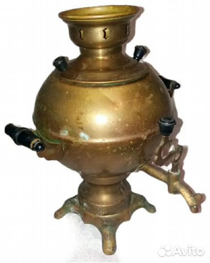 Самовар электрический латунь 3л