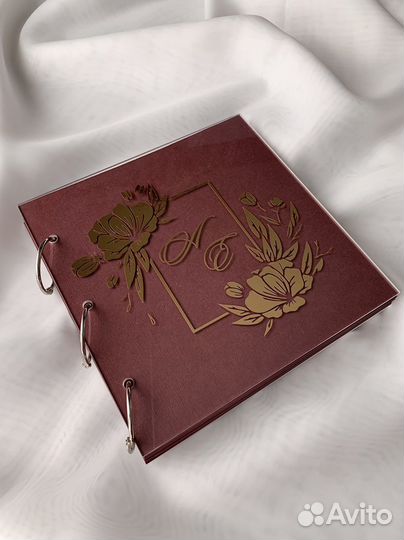 Книга пожеланий из оргстекла (акрила) на свадьбу