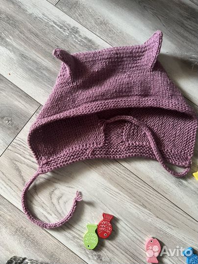Шапка чепчик с ушками