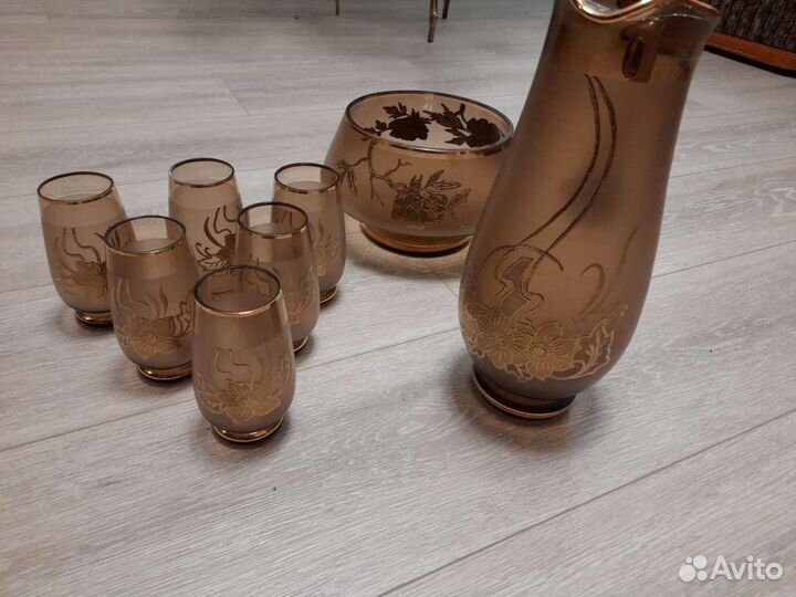 Кувшин+6стакано+салатник(ваза