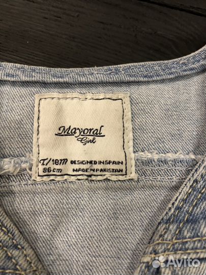 Джинсовая жилетка Mayoral на возраст 1-2 года