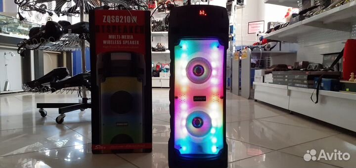 Портативная стерео система 50w Шоу подсветка 62см