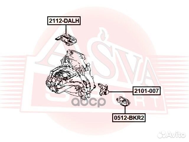 Подушка двигателя левая перед лев 2112dalh