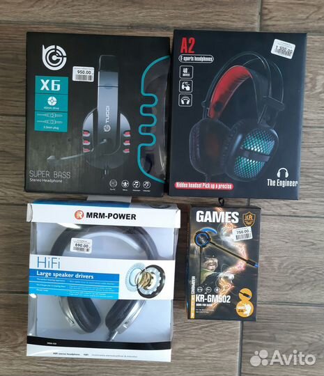 Игровые наушники с микрофоном новые