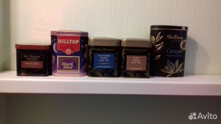 Жестяные банки для чая, кофе и печенья