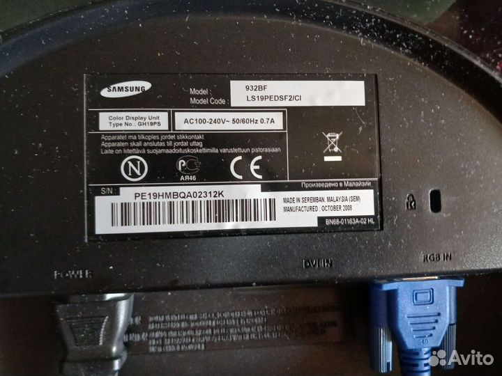 Монитор Samsung syncmaster 932BF