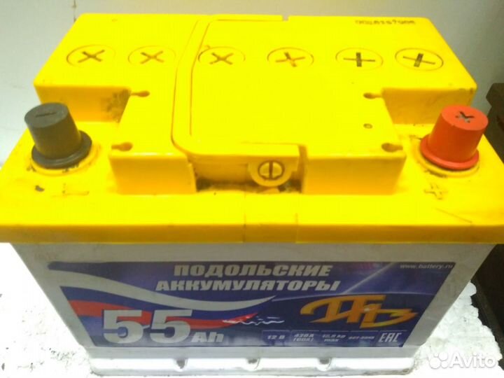 55 Ач аккумулятор б/у Подольские Аккумуляторы