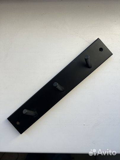 Крючки черные настенные дерево/бамбук h&m