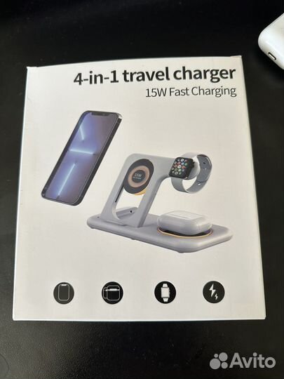 Док станция 4в1 iPhone apple watch airpods