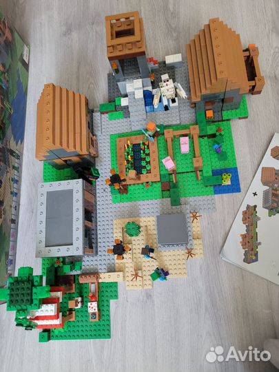 Lego minecraft большая деревня +Кроличье ранчо