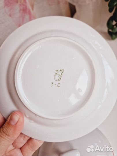Масленка фарфоровая СССР