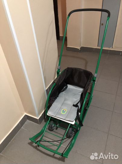 Санки складные с колесами