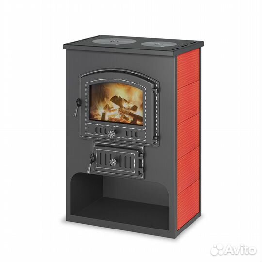 Печь-камин Везувий пк-03 (224) с плитой красный