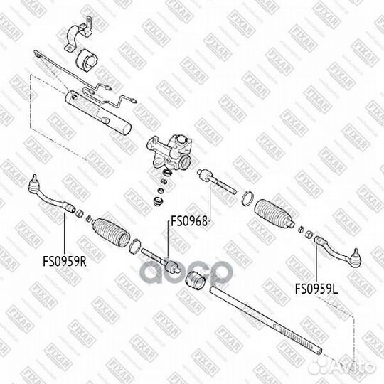 Наконечник рулевой тяги правый FS0959R fixar