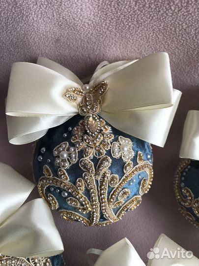 Елочные игрушки бархатные