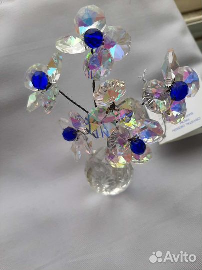 Бонсай на прозрачном шаре из хрусталя,новый