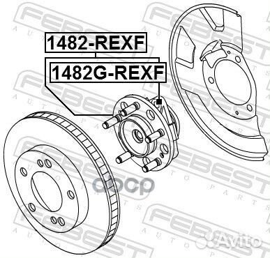 Ступица передняя 1482grexf Febest