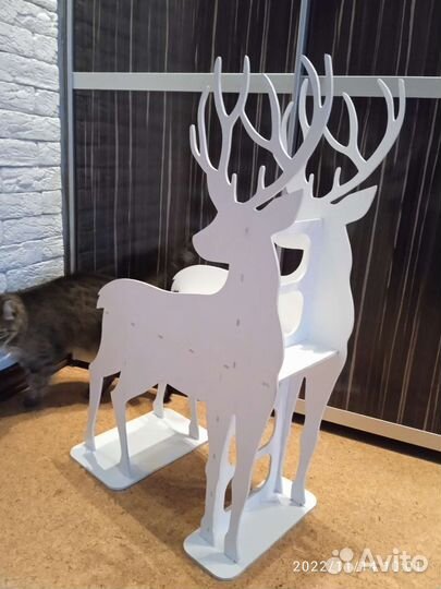 Олень, декор, полочка, подставка