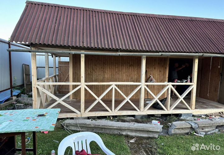 Строительство террасы. Веранды. К дому