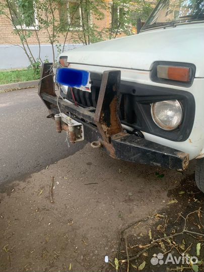 Силовой бампер на ниву с двумя лебедками