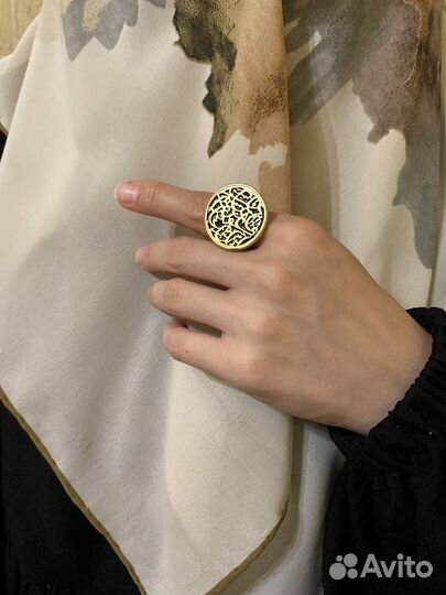 Кольцо из меди с напылением золота 21к