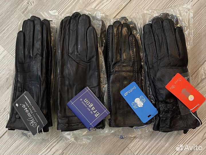 Перчатки кожаные женские в ассортименте