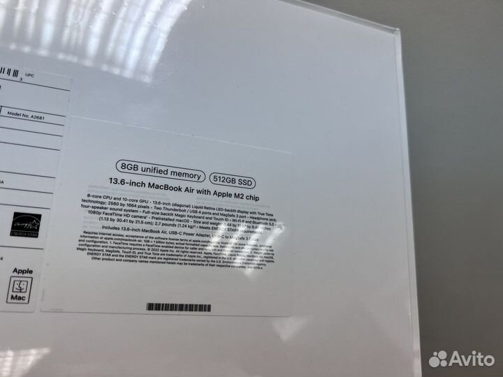 Nеw MacBook 13 Air M2 2022 / 8/512Gb+ Рус. Клав