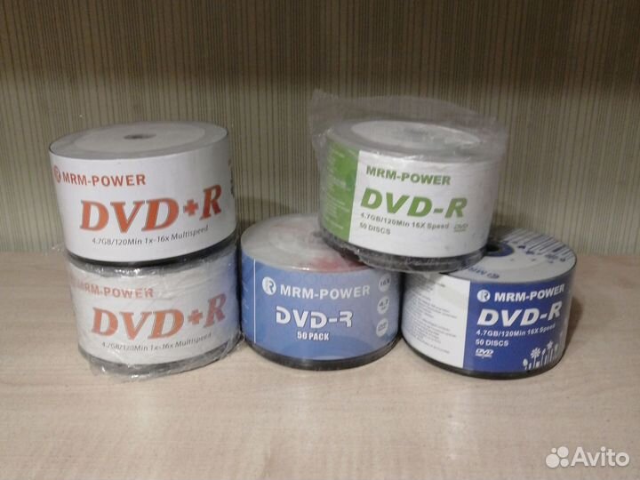 Компакт диски DVD-R DVD+R Новые. 50шт в упаковке