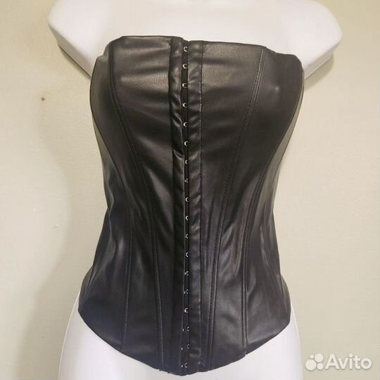Топ корсет zara из эко кожи L/Xl