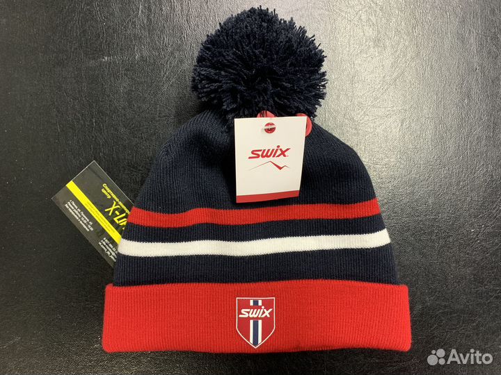 Шапка swix blizzard beanie тёмно-синий
