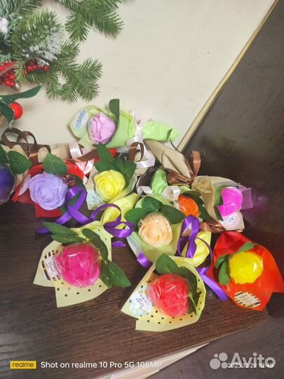 Букет цветов из мыла