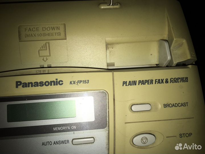 Факс panasonic kx-fp153