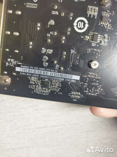 Игровая видеокарта Radeon RX 550 Aero 4gb ITX