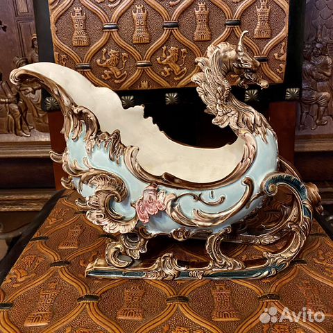 Майолика «Драконьи сани» R.M.Krause - 1880г