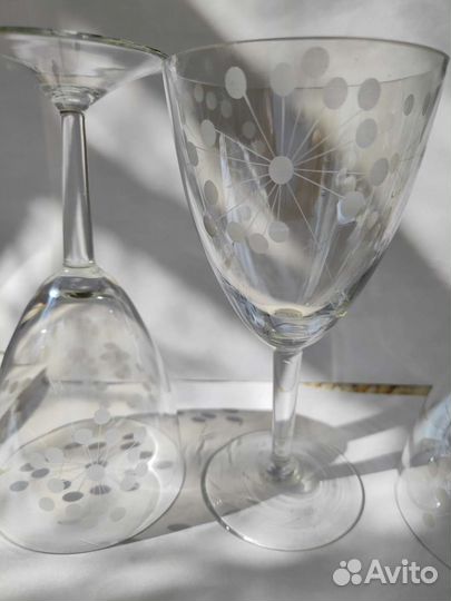 Фужеры. Бокалы. Цв.стекло, Марганец СССР