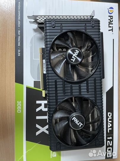 Видеокарта rtx 3060 12gb palit dual