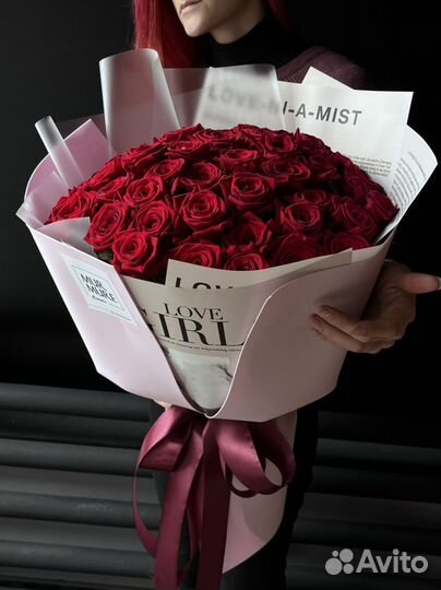 Букет из 51 розы цветы