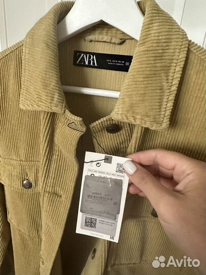 Новая вельветовая куртка рубашка Zara