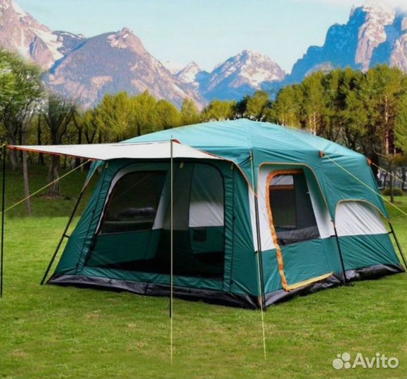 Палатка на 10 человек с тентом и навесом