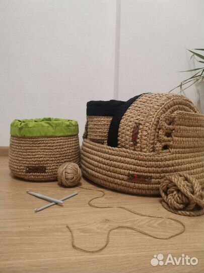 Корзинка из джута