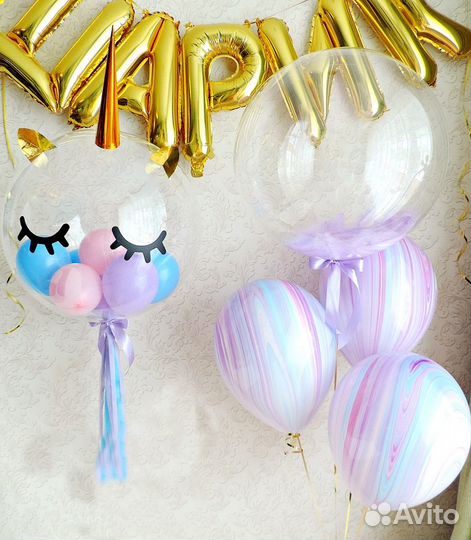 Гелиевые и воздушные шары, сердца, фигуры из шаров